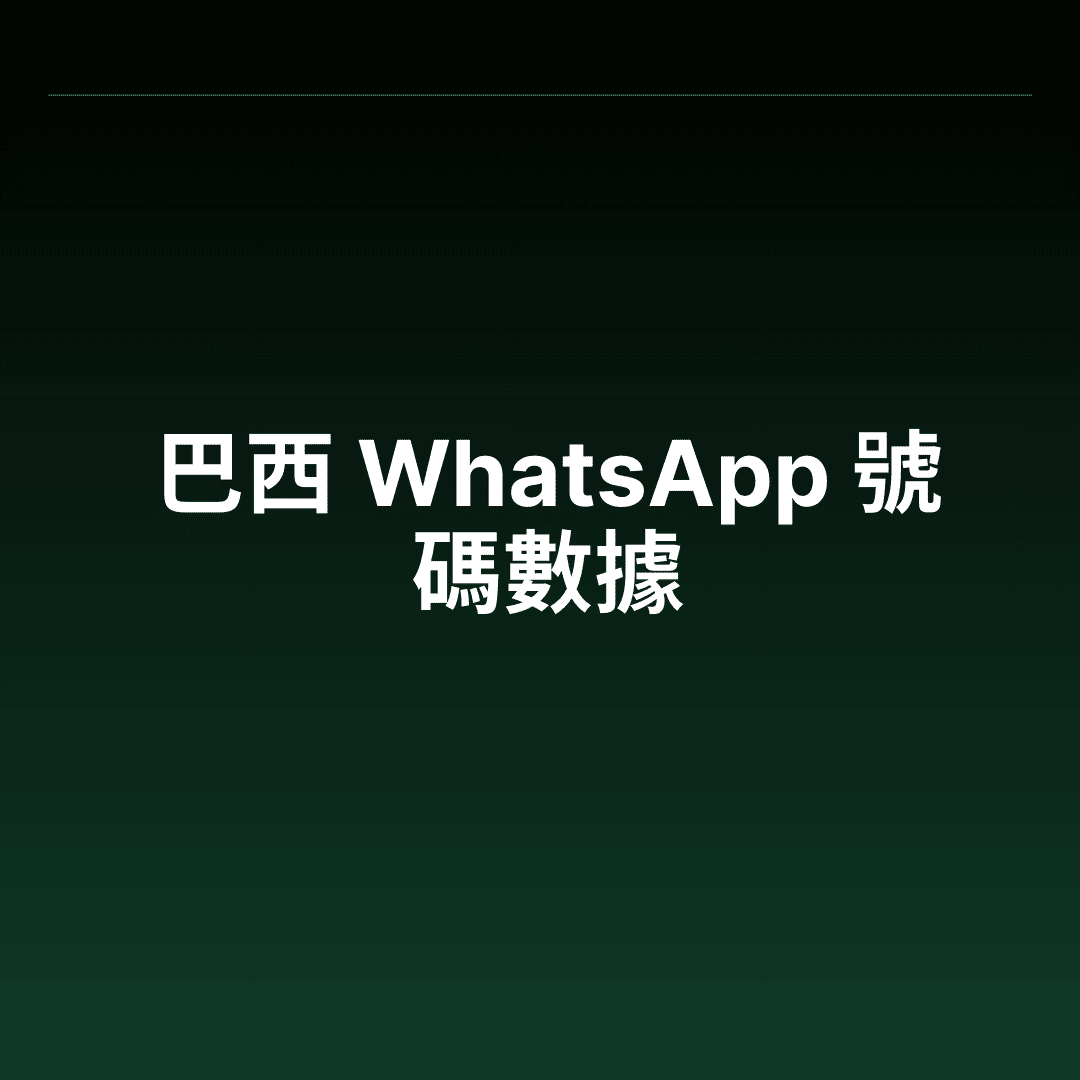 巴西 WhatsApp 號碼數據